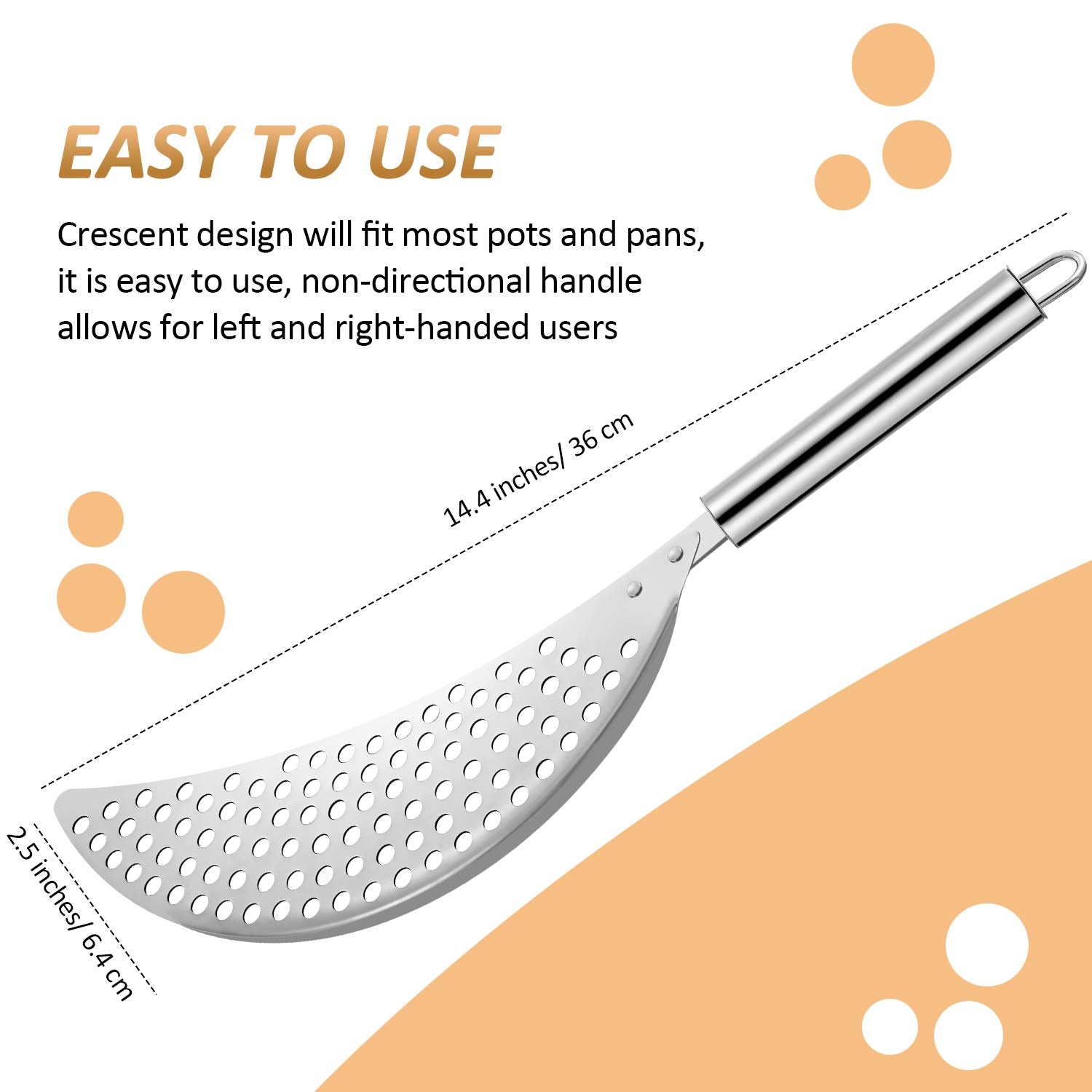 2 Pieces Pot Strainer With Handle Stainless Steel Colander Pasta Drainer Pan Pot Strainer With Recessed Hand Grips Suitable For